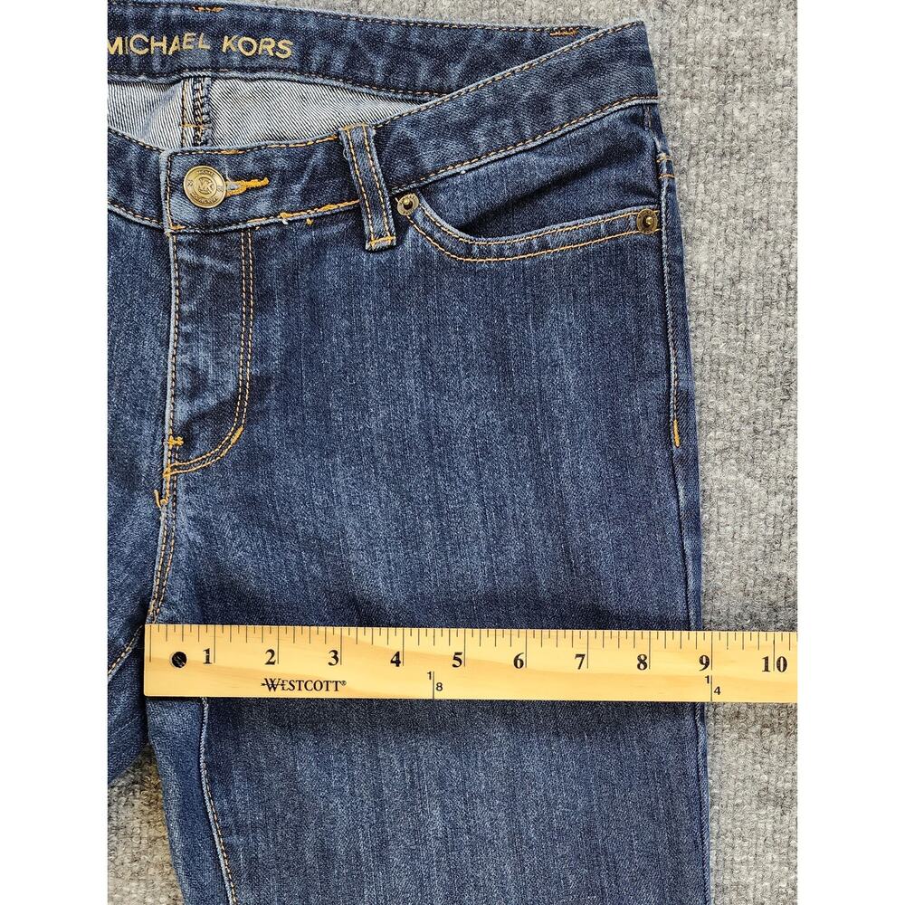 Michael Kors Jeans Womens 4 Blue Bootcut Stretch Flare Classic Casual Dark Denim - Picture 7 of 16